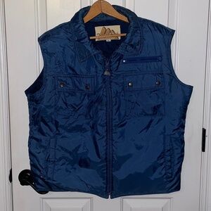 90’s Natural High Down Outerwear Men’s Puffer Vest – Blue – Size XL